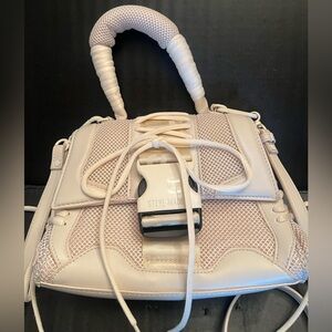 Steve Madden Diego Laced up top handle crossbodybag eggshell beige coquette